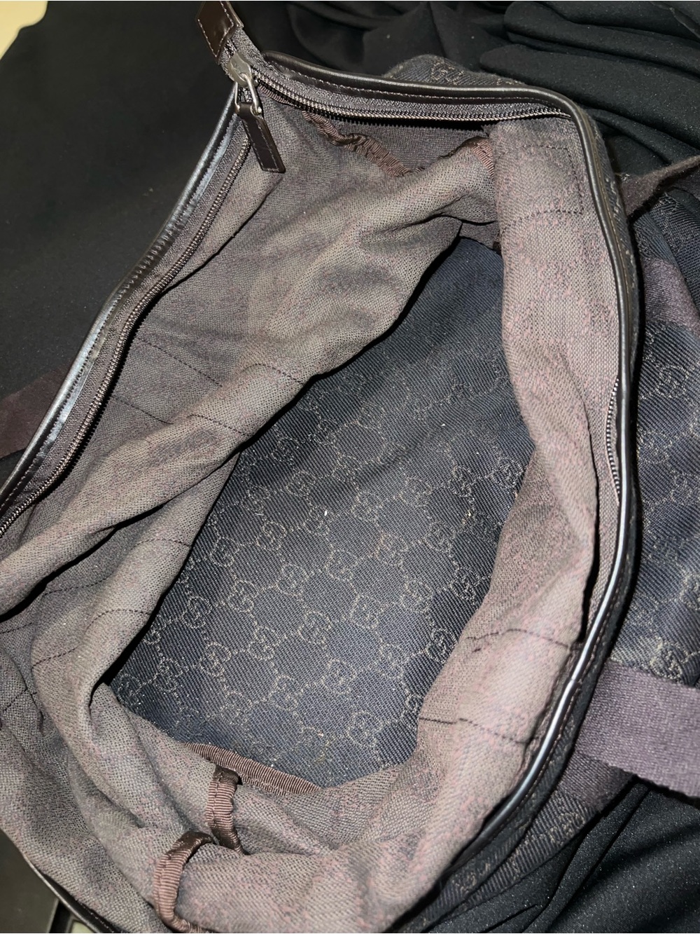 GUCCI CANVAS TOTE TRAVEL BAG - Picture 12 of 16